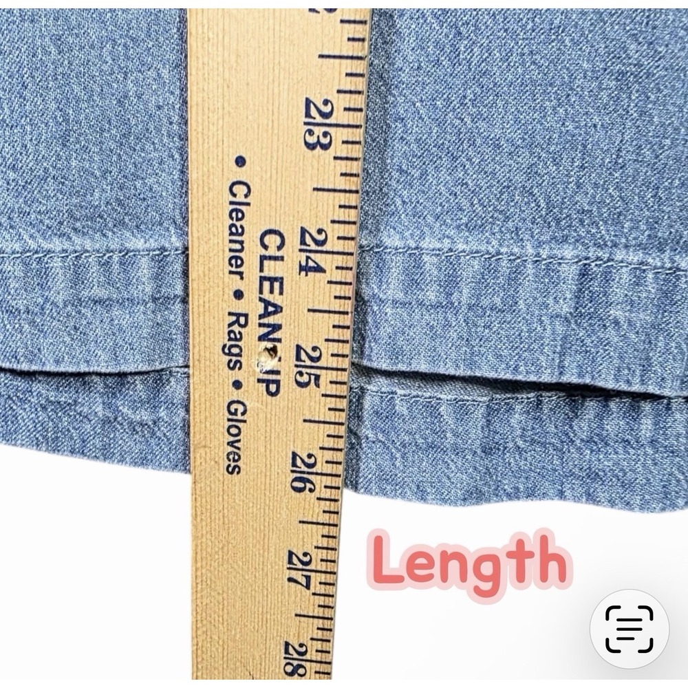 Madewell Light Wash Denim Shirt Womens L Short Sleeve Button Front - Picture 7 of 7